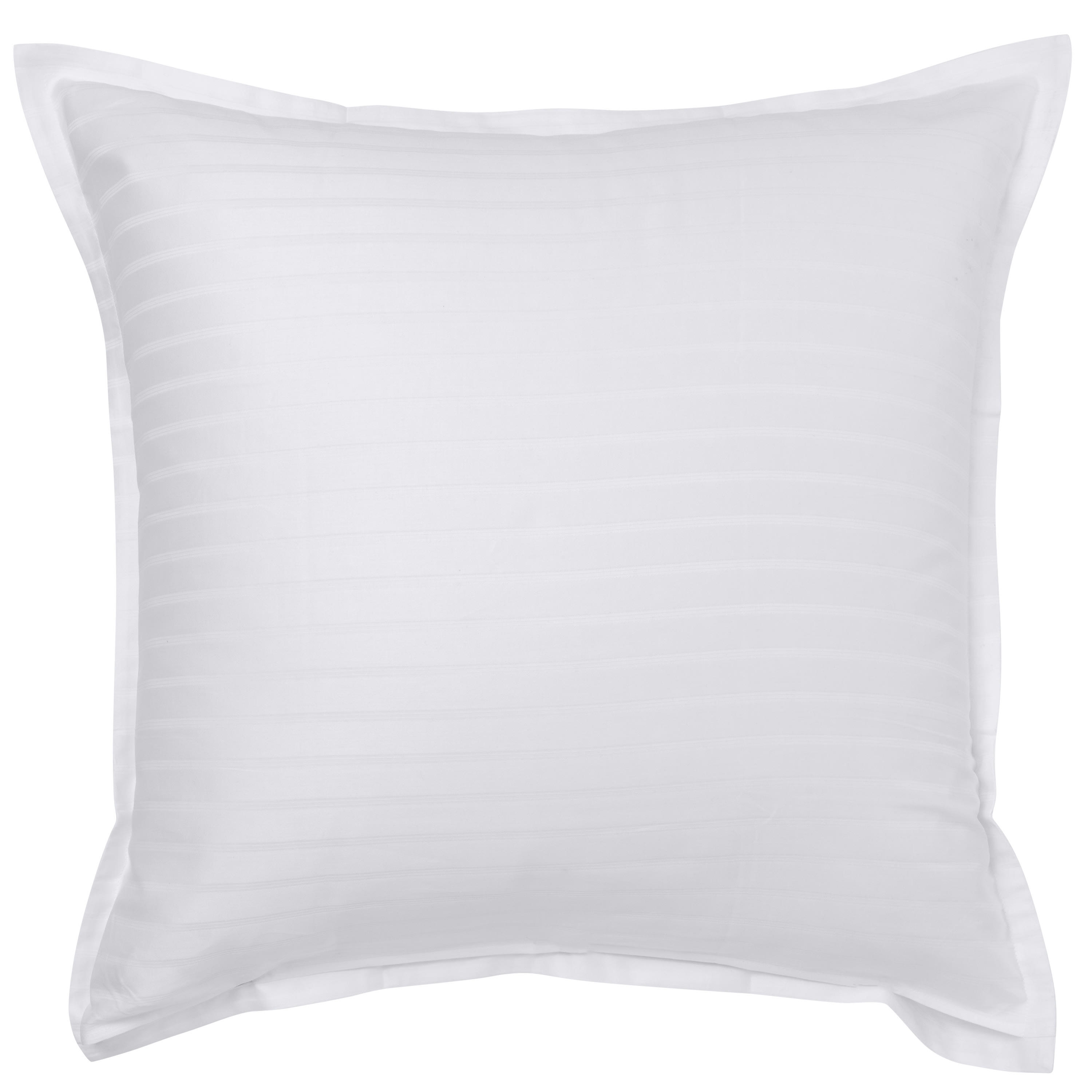 PRESTIGE - Taie d'oreiller carrée coton jacquard uni blanc 64x64