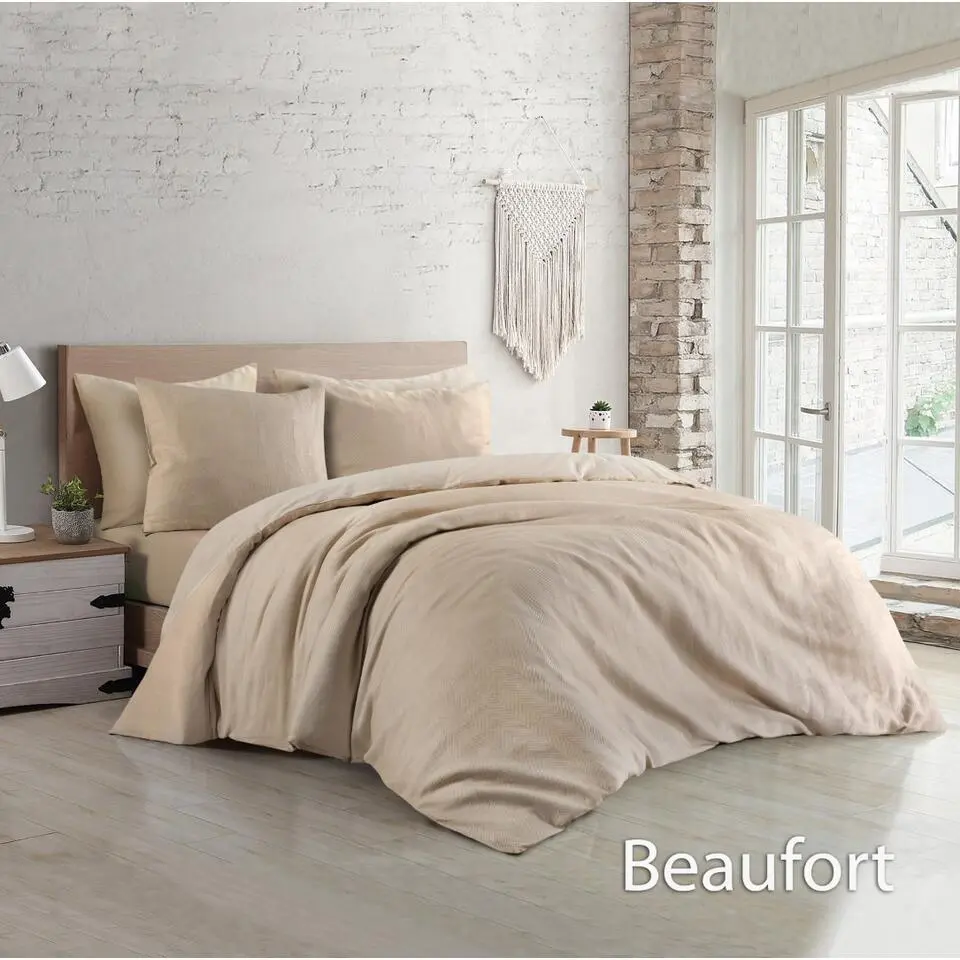 Papillon dekbedovertrek Beaufort - 140x200/220 - zand