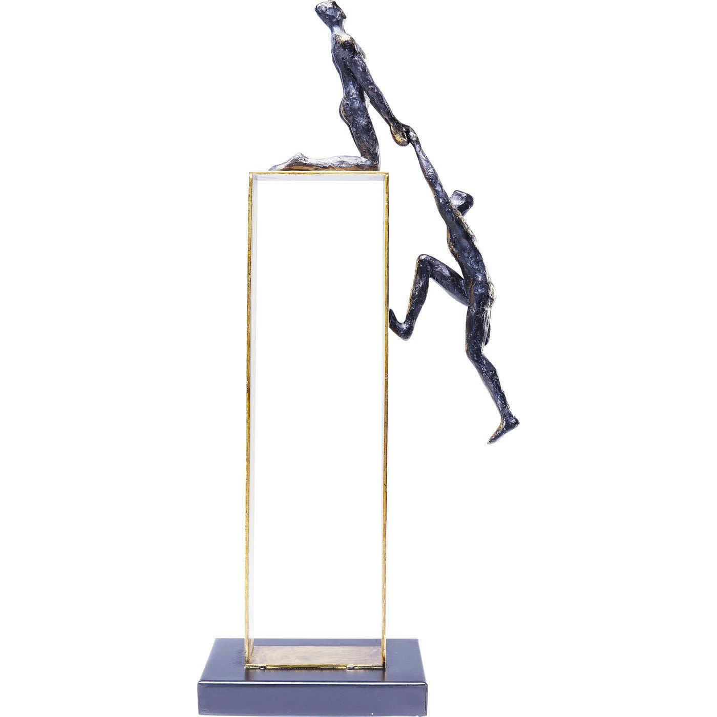 ELEMENTS - Statuette personnages en polyrésine et acier doré H51