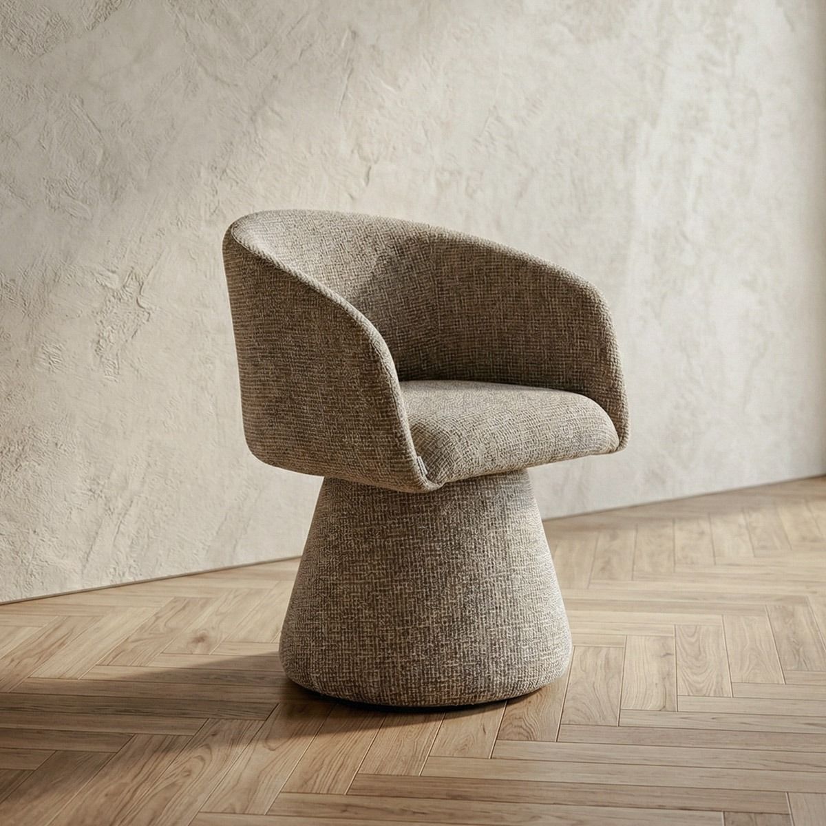 Fotel SVEP obrotowy w tkaninie szaro-brązowy 64x59x81 cm