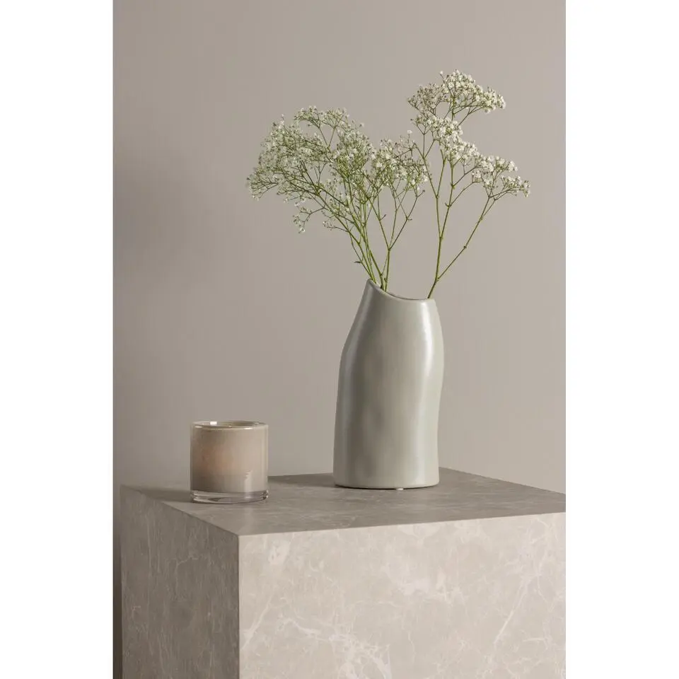 Nest of Nora Keramische vaas 23 cm - Licht grijs