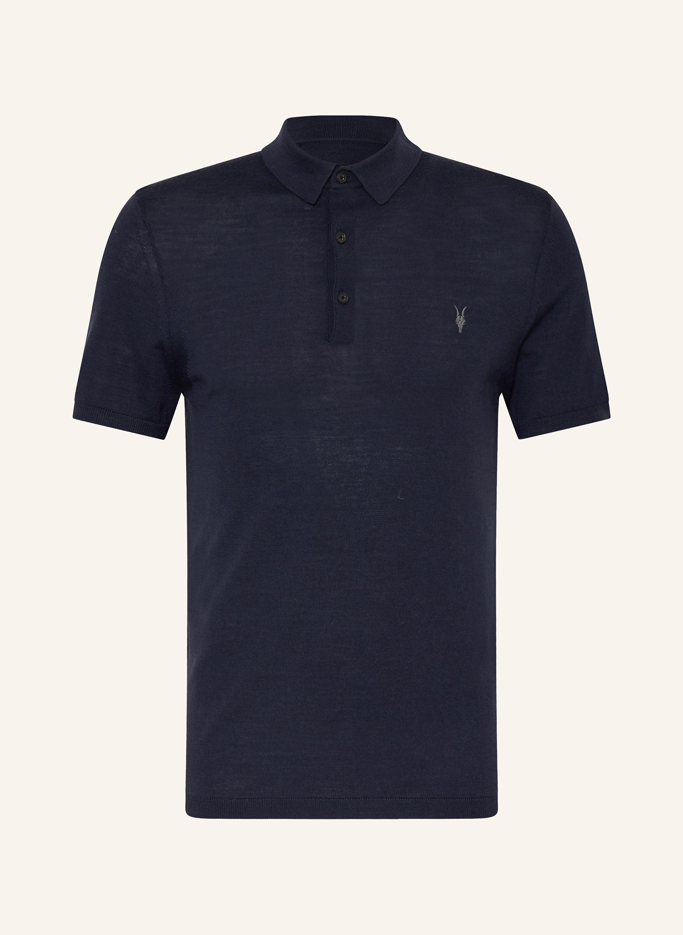 ALLSAINTS Strick-Poloshirt MODE MERINO aus Merinowolle