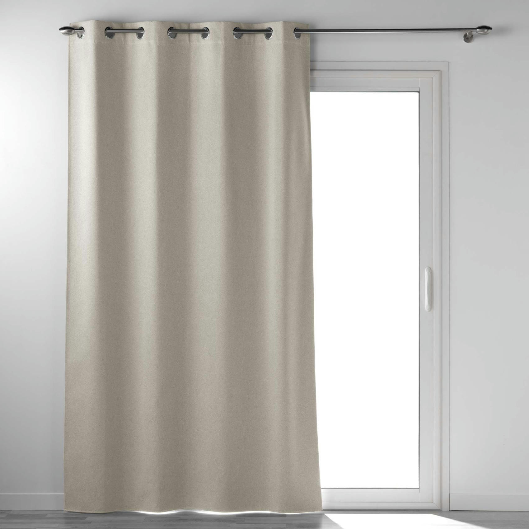 - Rideau d'ameublement occultant et isolant beige