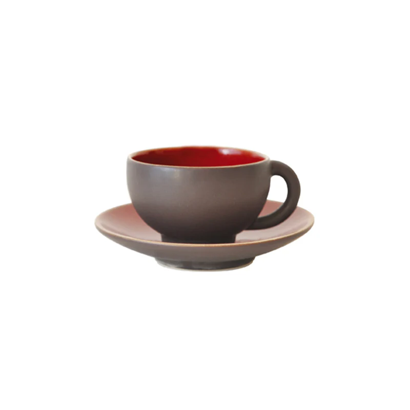 tasse & sous-tasse m cerise