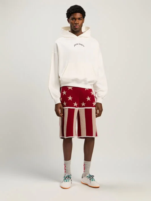 Back Curved Logo Loose Hoodie