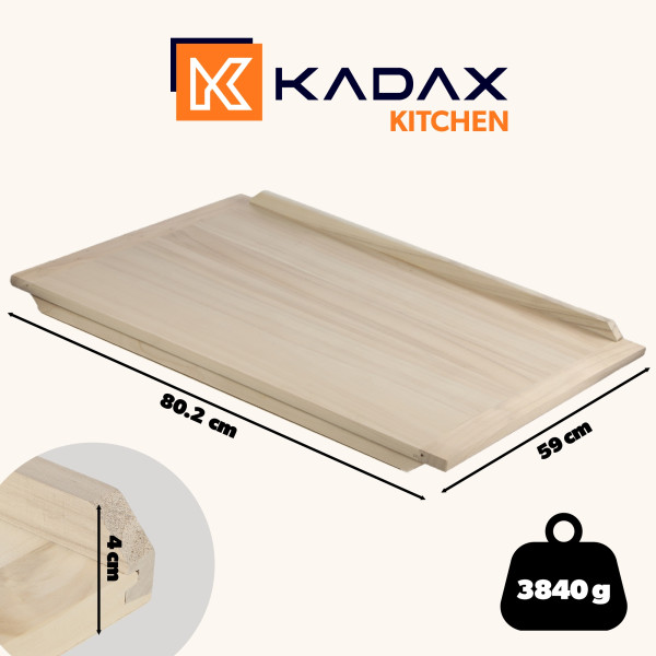 Kadax Stolnica Drewniana Duża 80x60cm Dwustronna