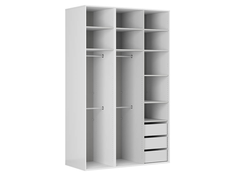 Szafa modułowa Flex 150 cm z drzwiami i lustrem biały/grafit