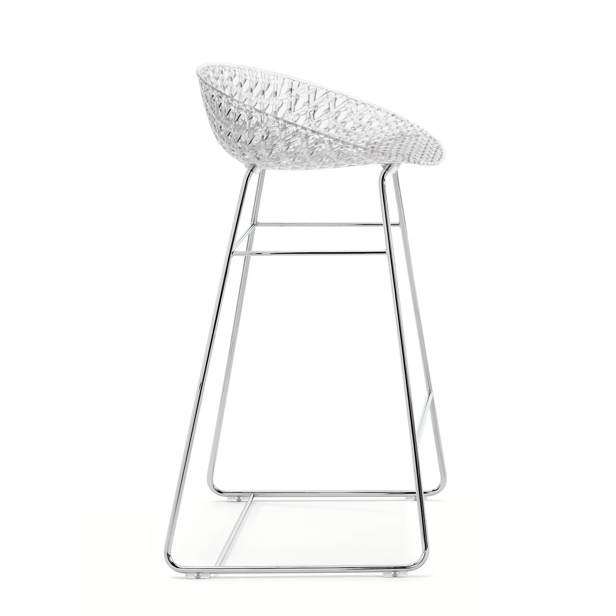 Kartell - Smatrik Barstuhl, verchromt / crystal