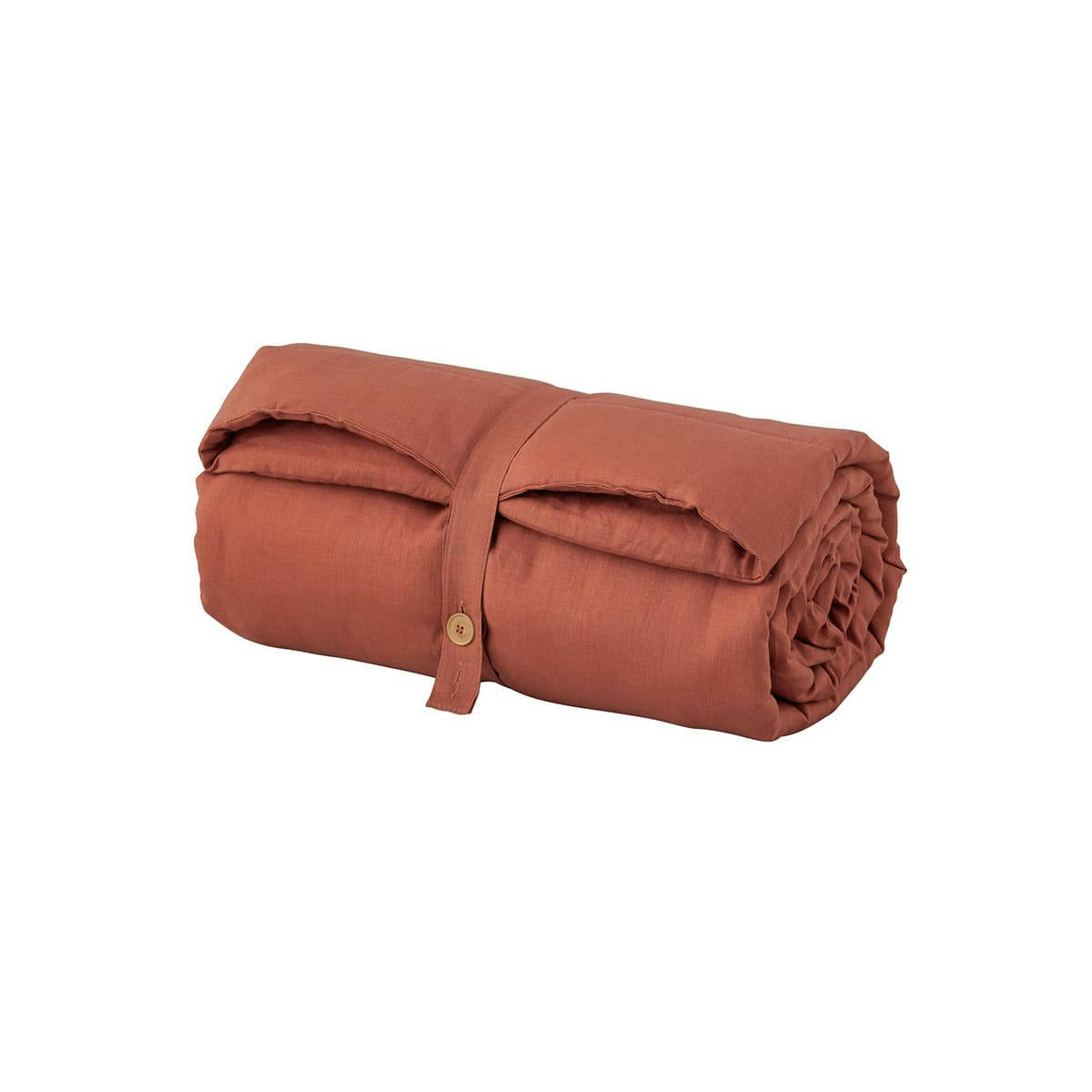 TERRE CUITE - Matelas de sol en lin terracotta 90x190
