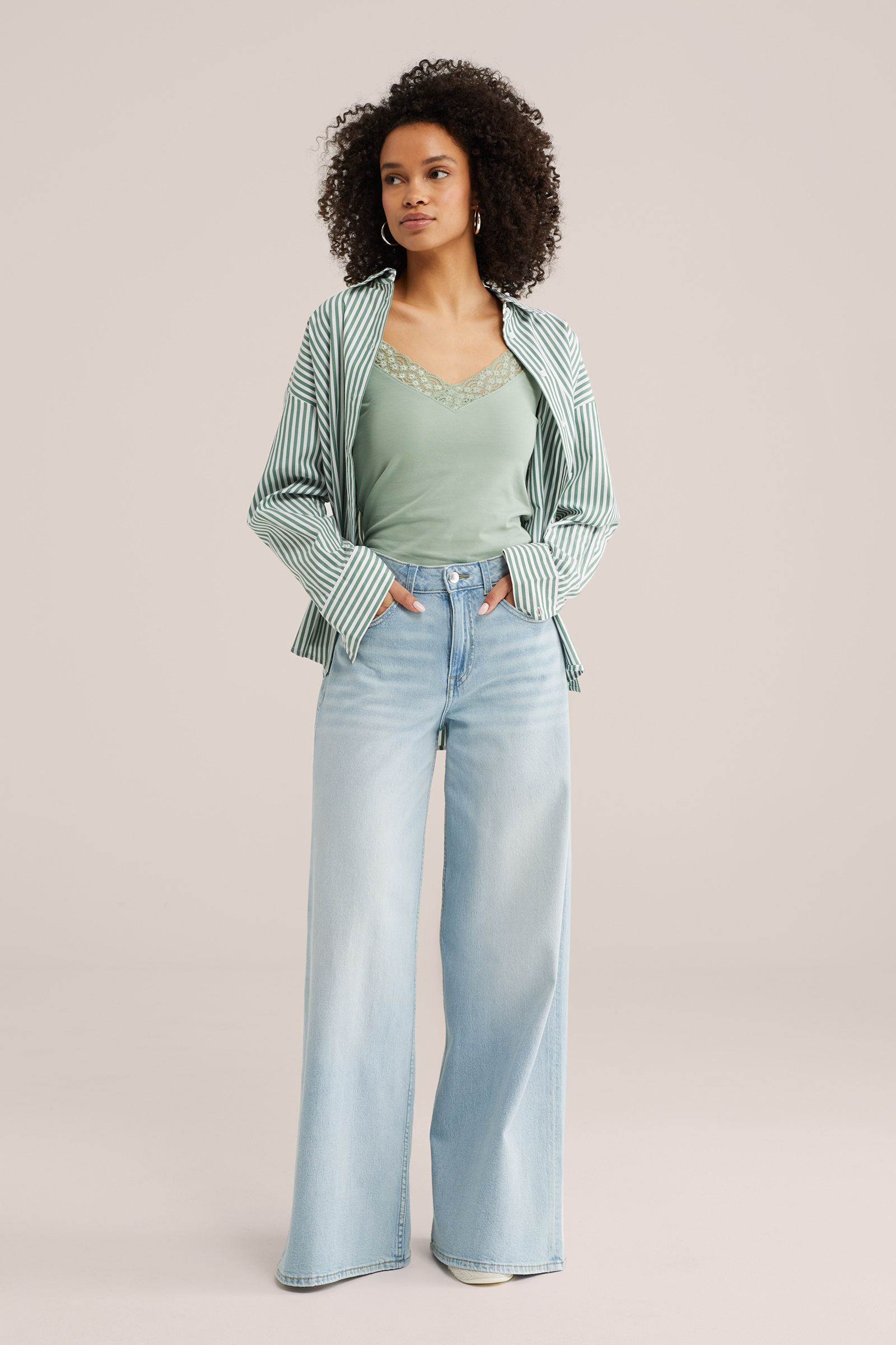 Dames singlet met kant