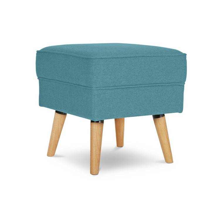 Habitat Callie Fabric Footstool - Teal