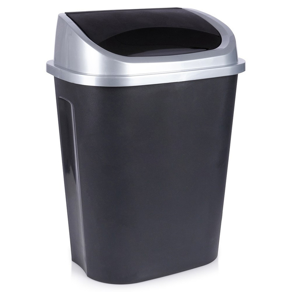 Kosz na śmieci plastikowy czarny 50 l