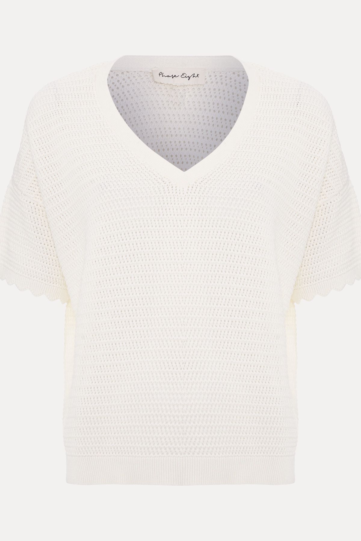 Phase Eight Amira Short Sleeve Open-Knit Jumper