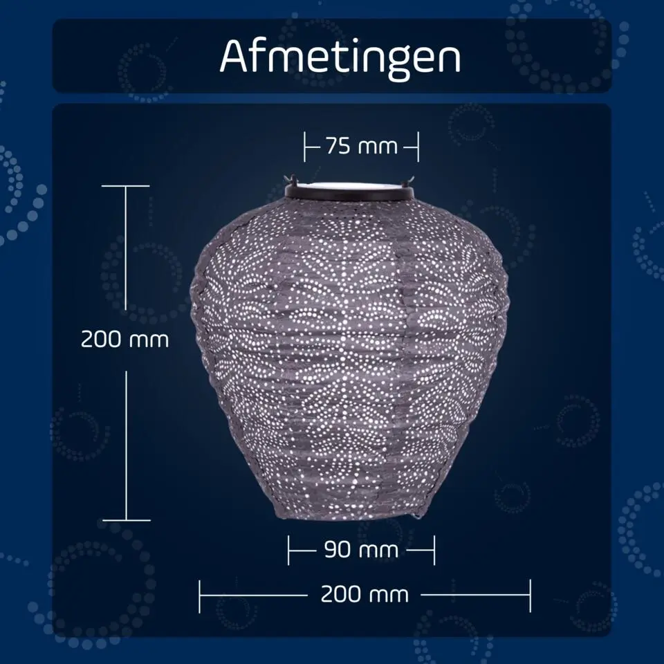 LUMIZ Solar Lampion Folia Balloon - 20 cm - Lichtpaars