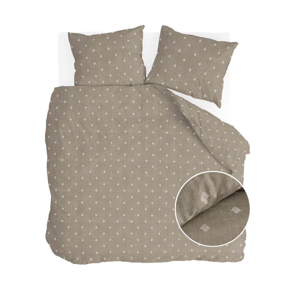 Walra - Dekbedovertrek Remade Rustic GraCe - 240x220 cm - Taupe