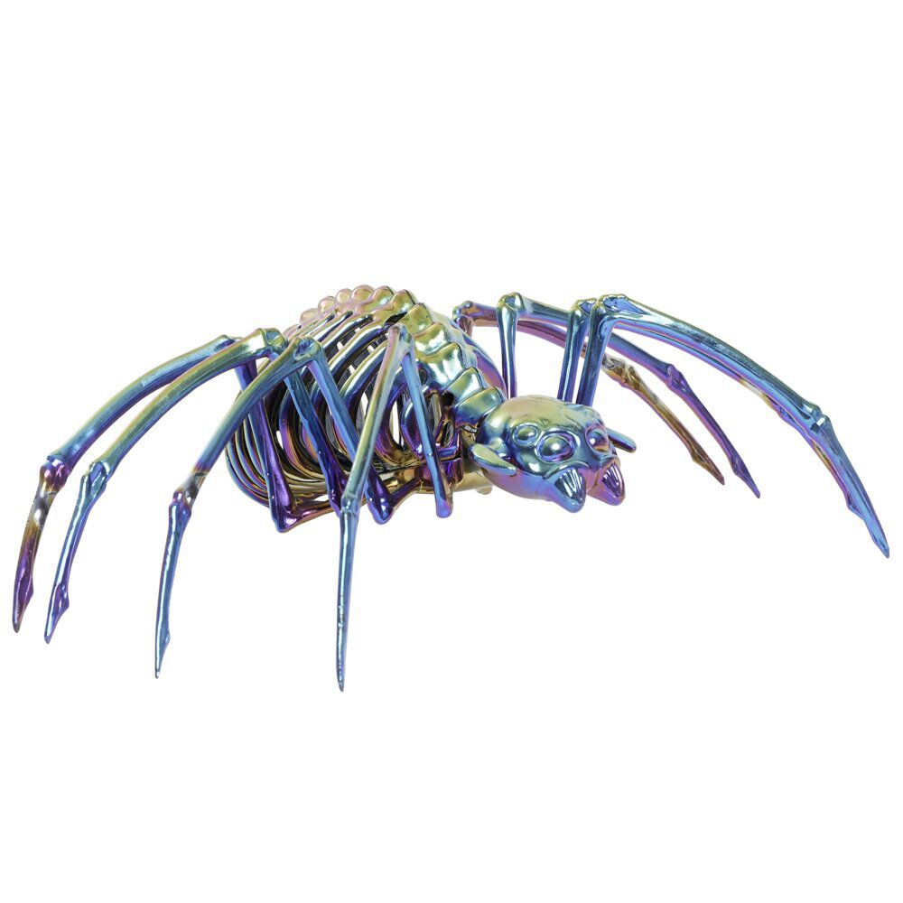 Décoration Halloween à poser Spirit araignée plastique iridescente 35x13xH20cm