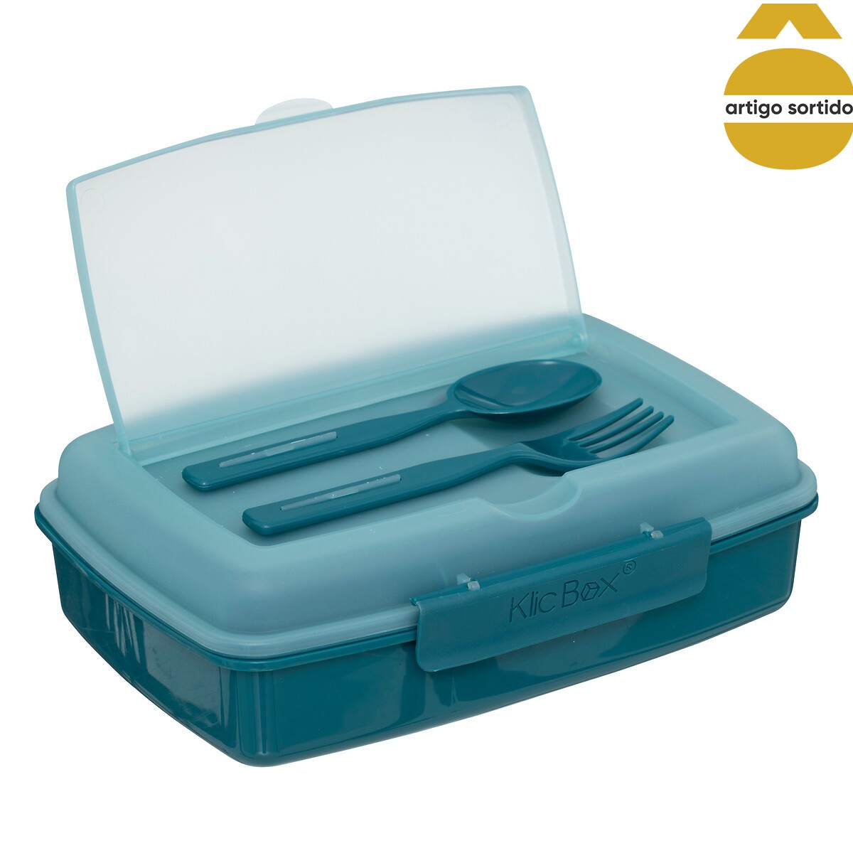 Lancheira com talheres 1,2l