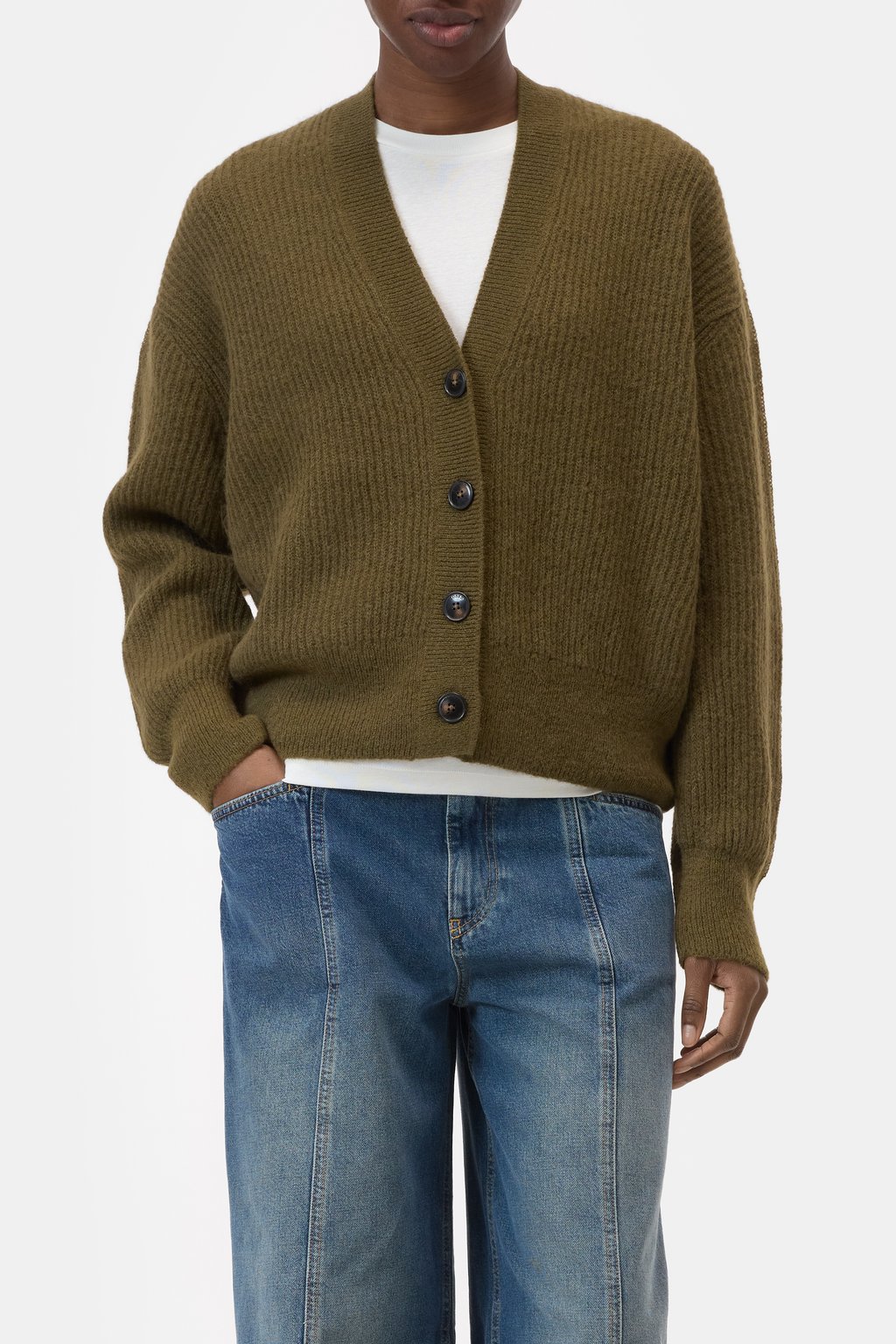 Cardigan aus Alpaka-Woll-Mix-Garn