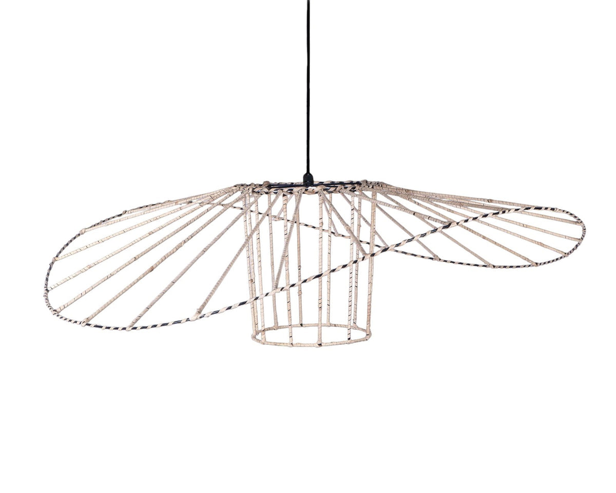Design Rotan Hanglamp Ø90 cm – Unieke Handgemaakte Plafondlamp van Rotan & Touw – Grote Eyecatcher voor Horeca, Eettafel of Loft – Bohemian en Indu...