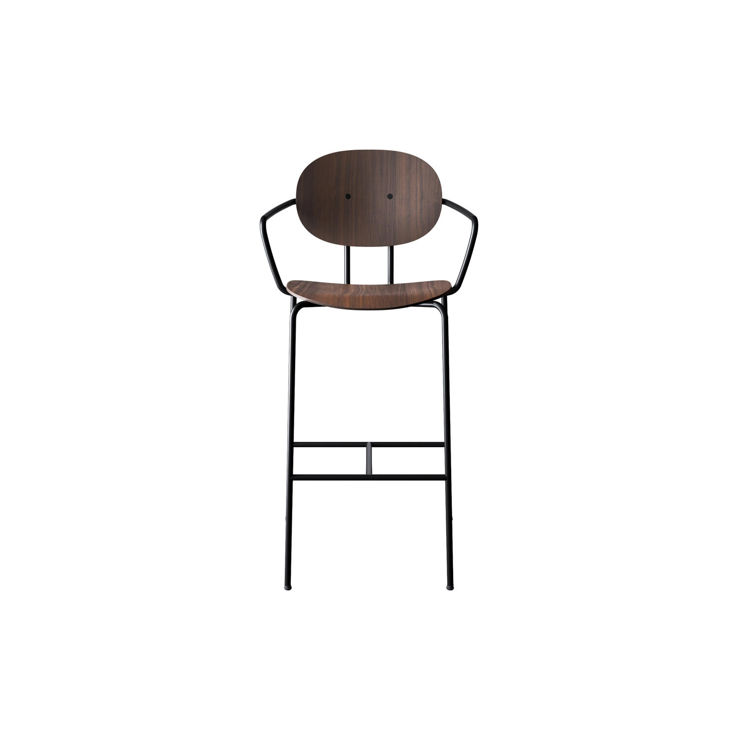 PIET HEIN Bar Chair with Arms, olieret valnød