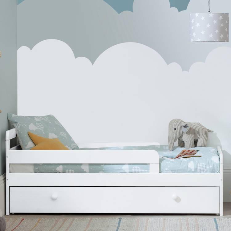 Habitat Ellis Toddler Bed Frame with Storage - White