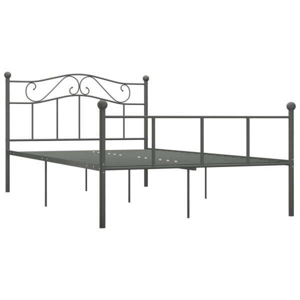 Rama łóżka Szary 160 x 200 cm Metal vidaXL