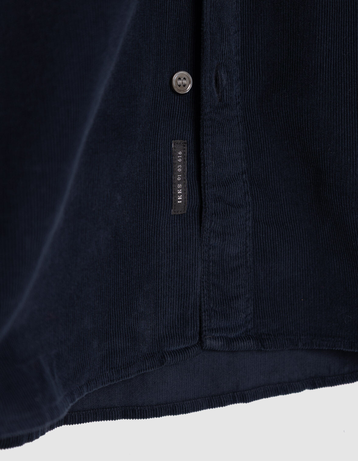 Chemise regular marine coton bio velours milleraies Homme