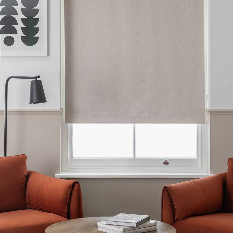 Habitat Industrial Stripe Neutral Roller Blind - 90cm