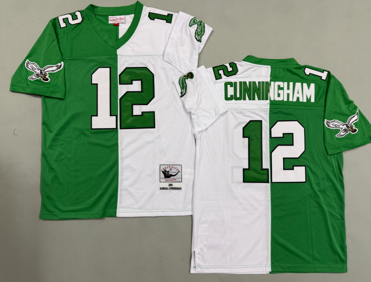 Randall Cunningham Philadelphia Eagles Authentic Split Throwback Retired Player Jersey