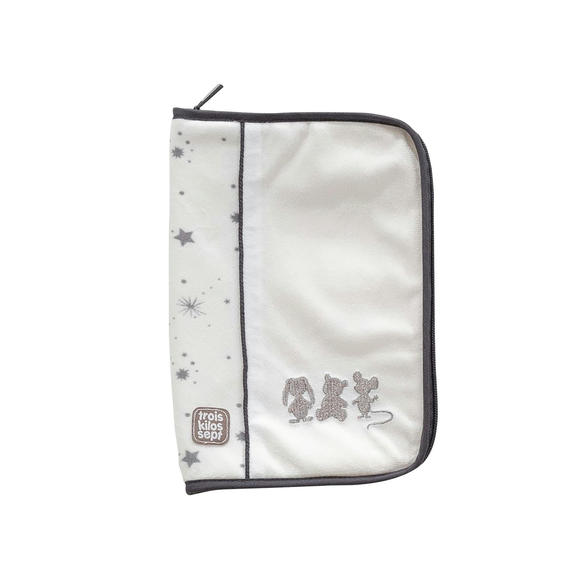 - Protège carnet de santé bébé  Blanc Velours