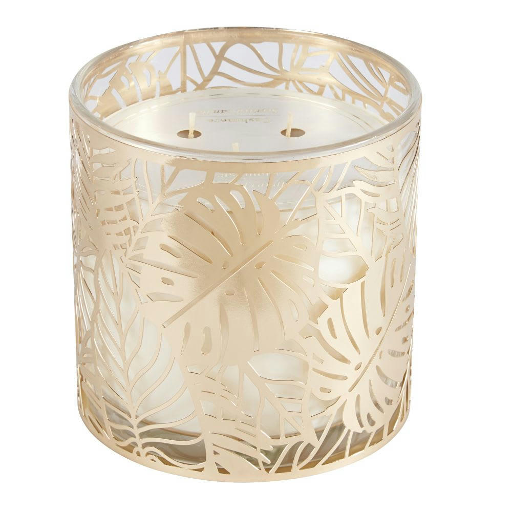 - Bougie en verre doré