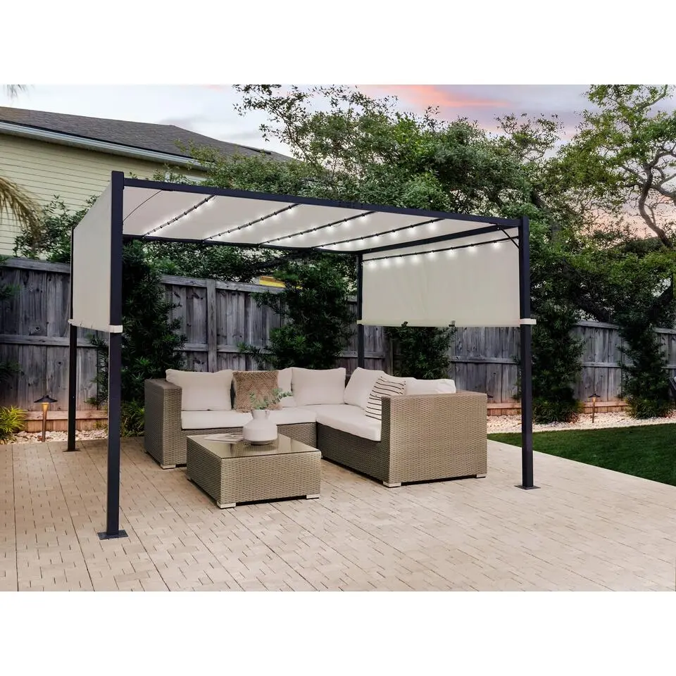 PARGA - Tuinpaviljoen - Beige - Polyester