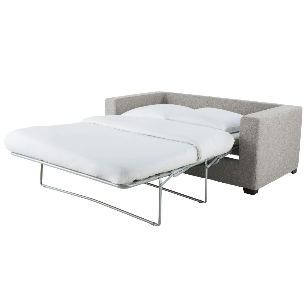 Milano - Canapé convertible 2/3 places gris clair, matelas 6 cm