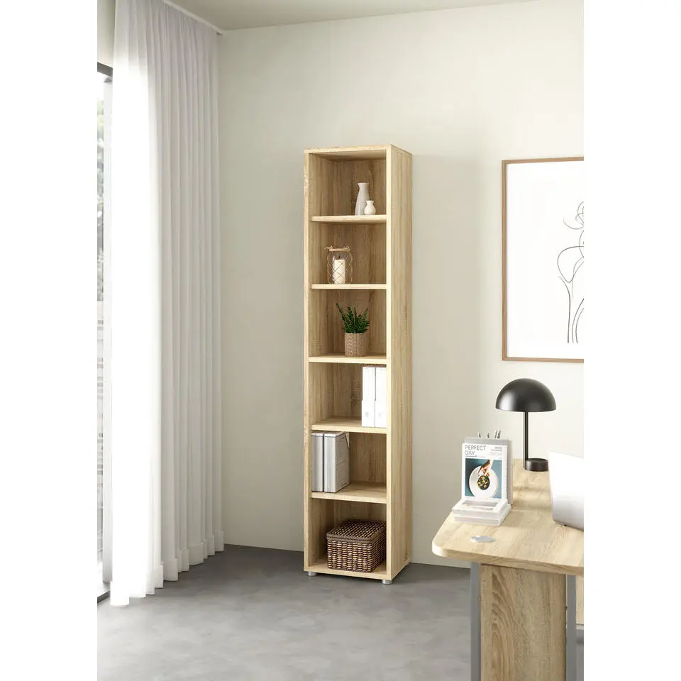 Boekenkast Naturel - 50x45x205cm - Prima