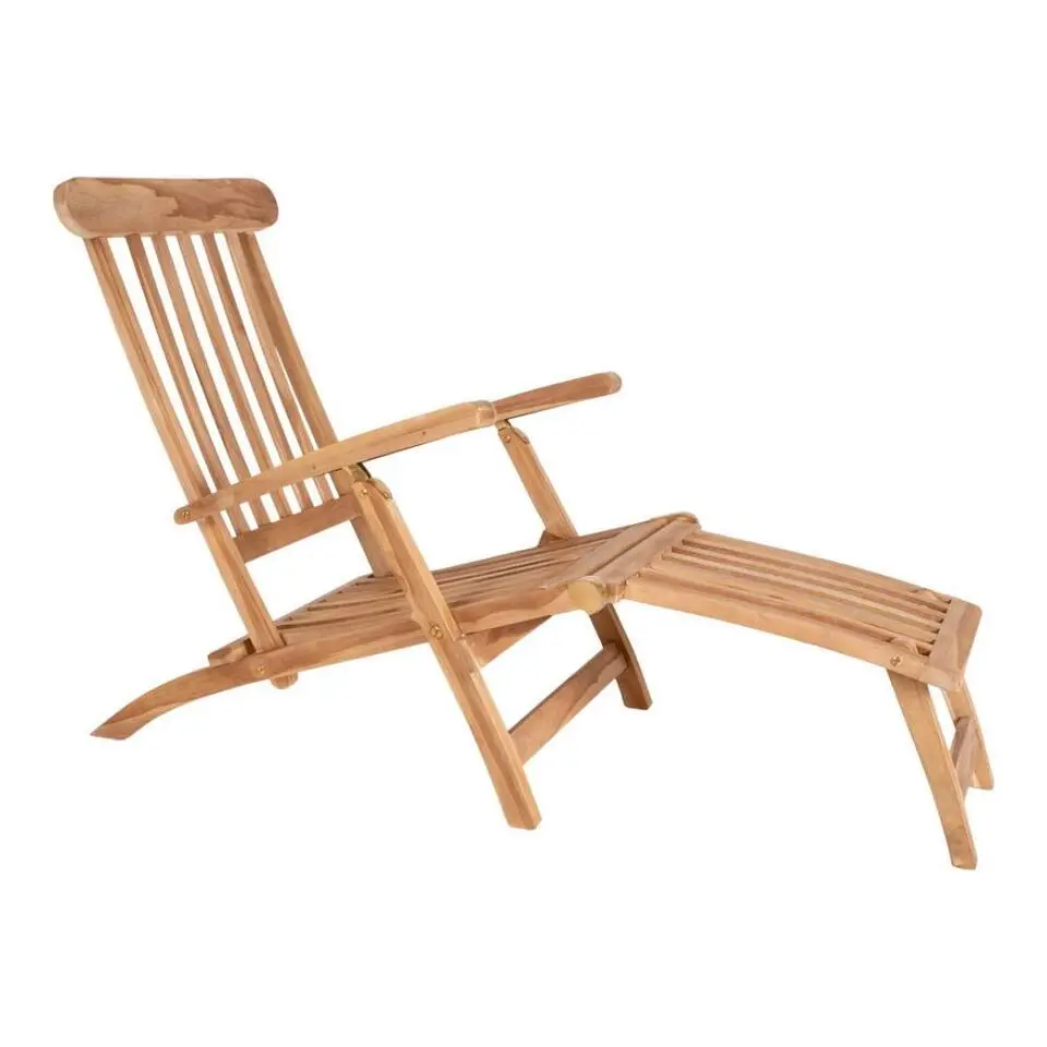 Hioshop Arrecife ligstoel incl kussen teak
