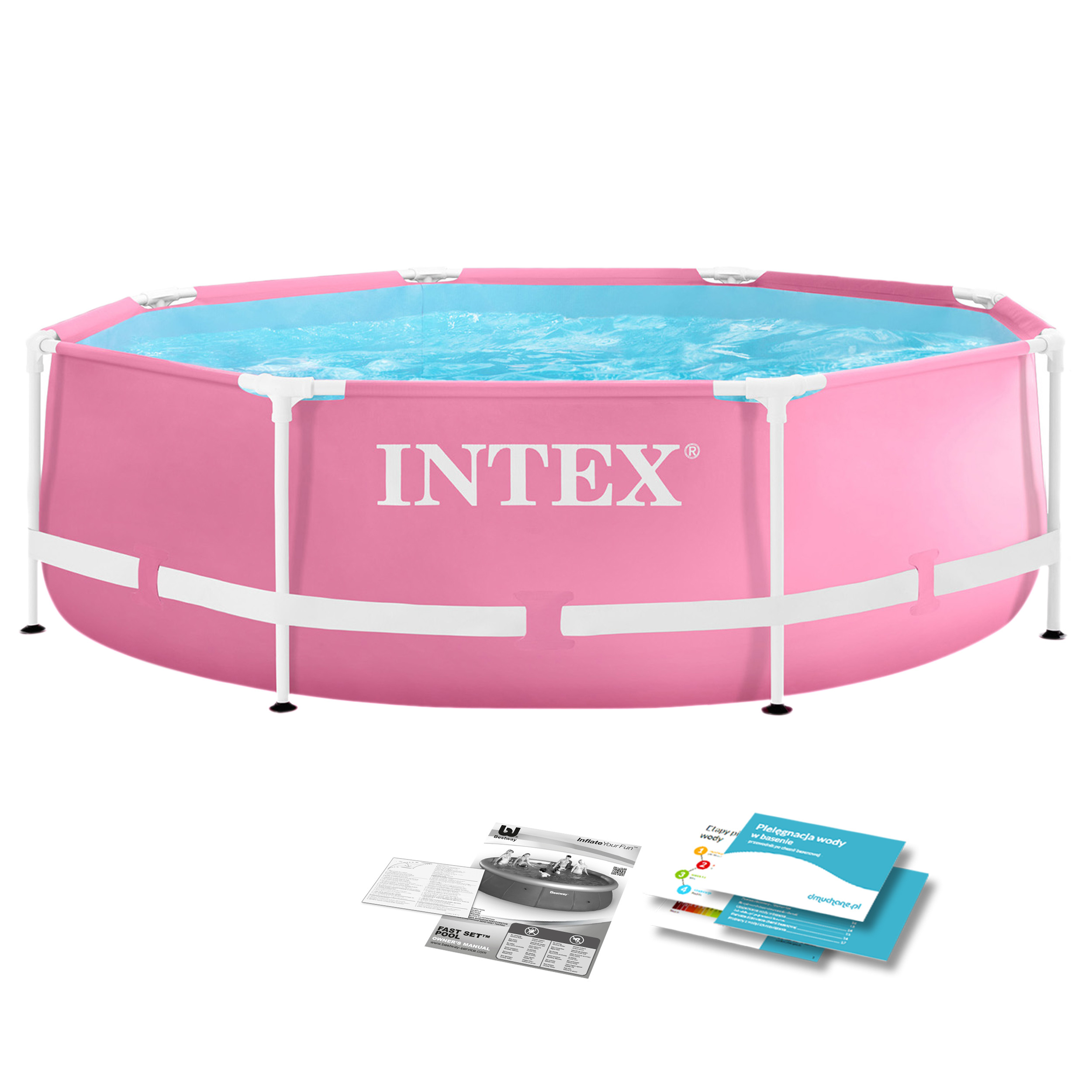 Basen ogrodowy stelażowy 244x76 zestaw 5w1 Intex
