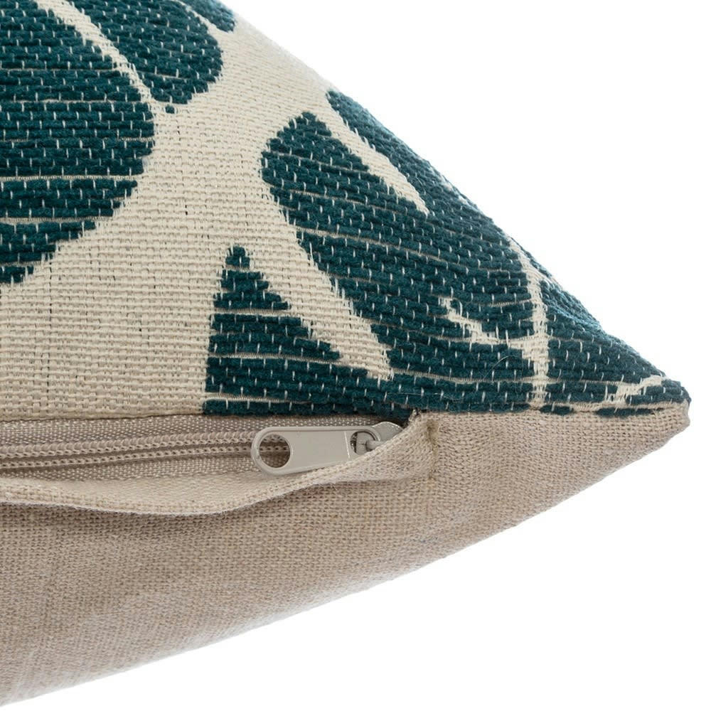 FEUILLE - Housse de coussin chenille 40x40cm