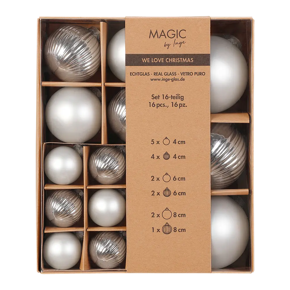 Weihnachtskugel-Set 16-teilig Magic