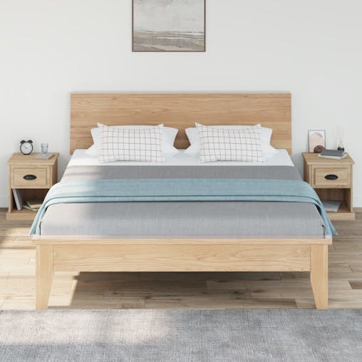 NNEVL Bedside Cabinets 2 pcs Sonoma Oak 39x39x47.5 cm Engineered Wood