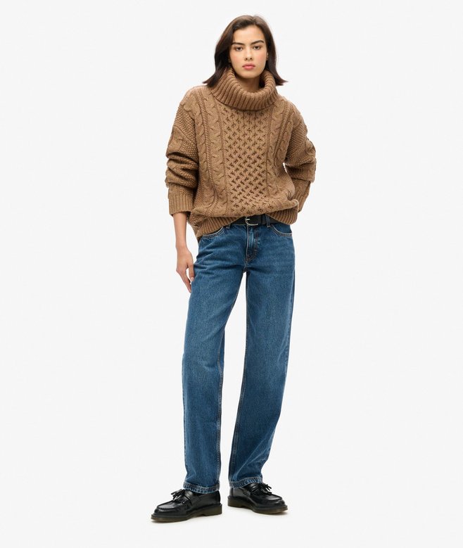 Cable Roll Neck Jumper