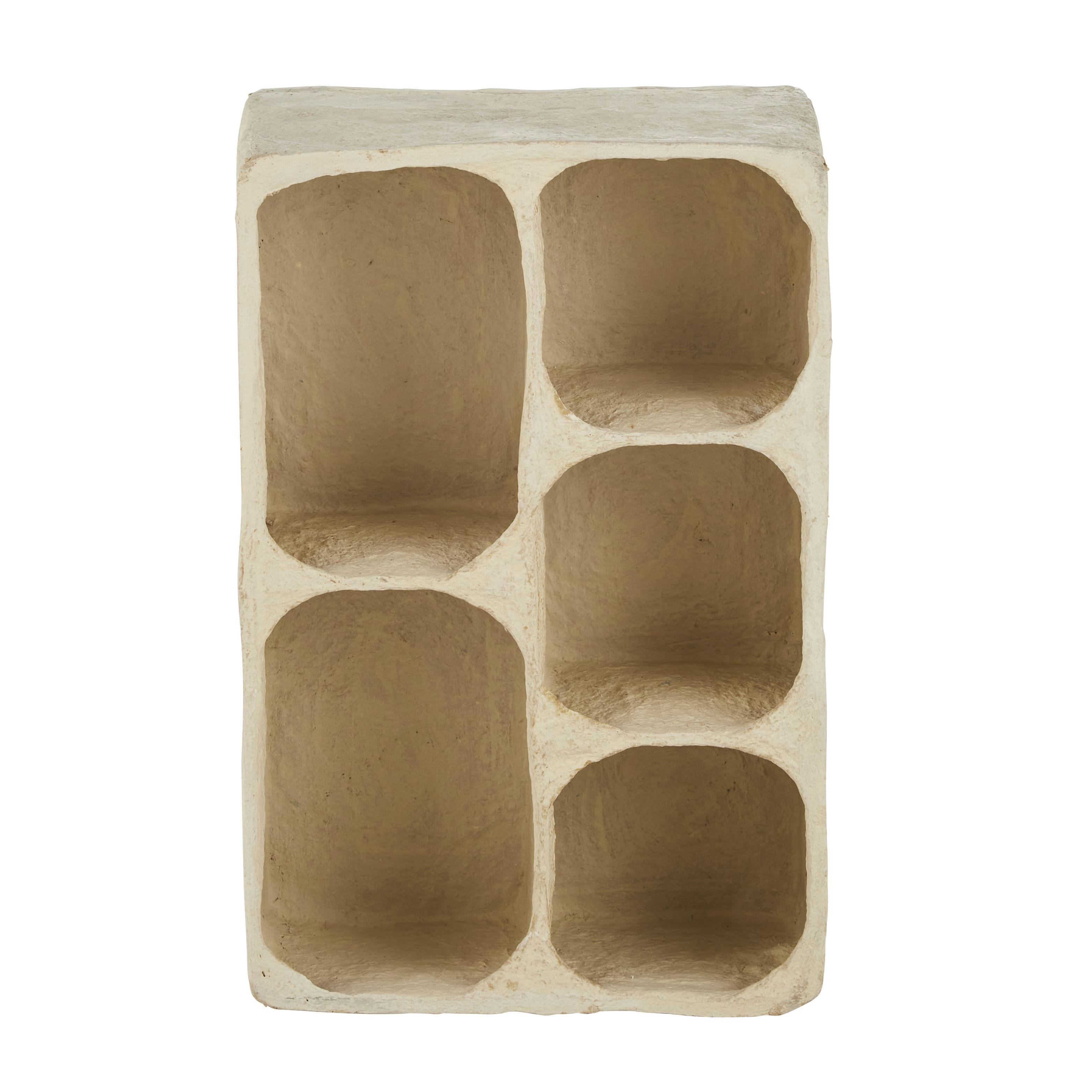 ELLA - Etagère murale en papier maché beige