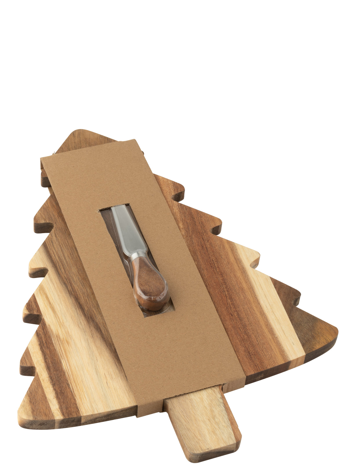 J-Line kaasplank   mes Kerstboom - hout - naturel