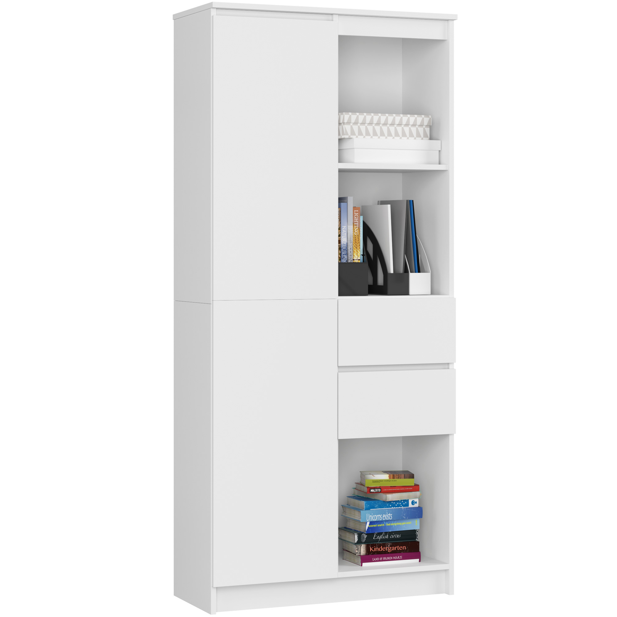 Regał R15 Biały 80x35x180 cm