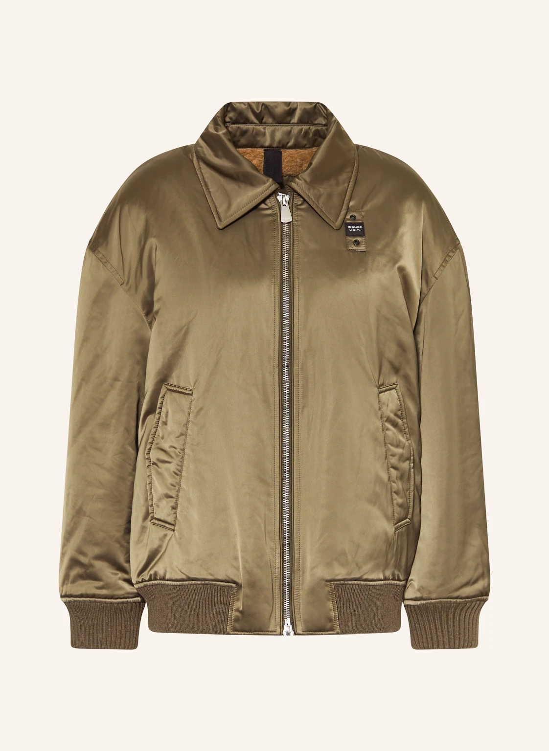 Blauer Satinblouson SAVIN