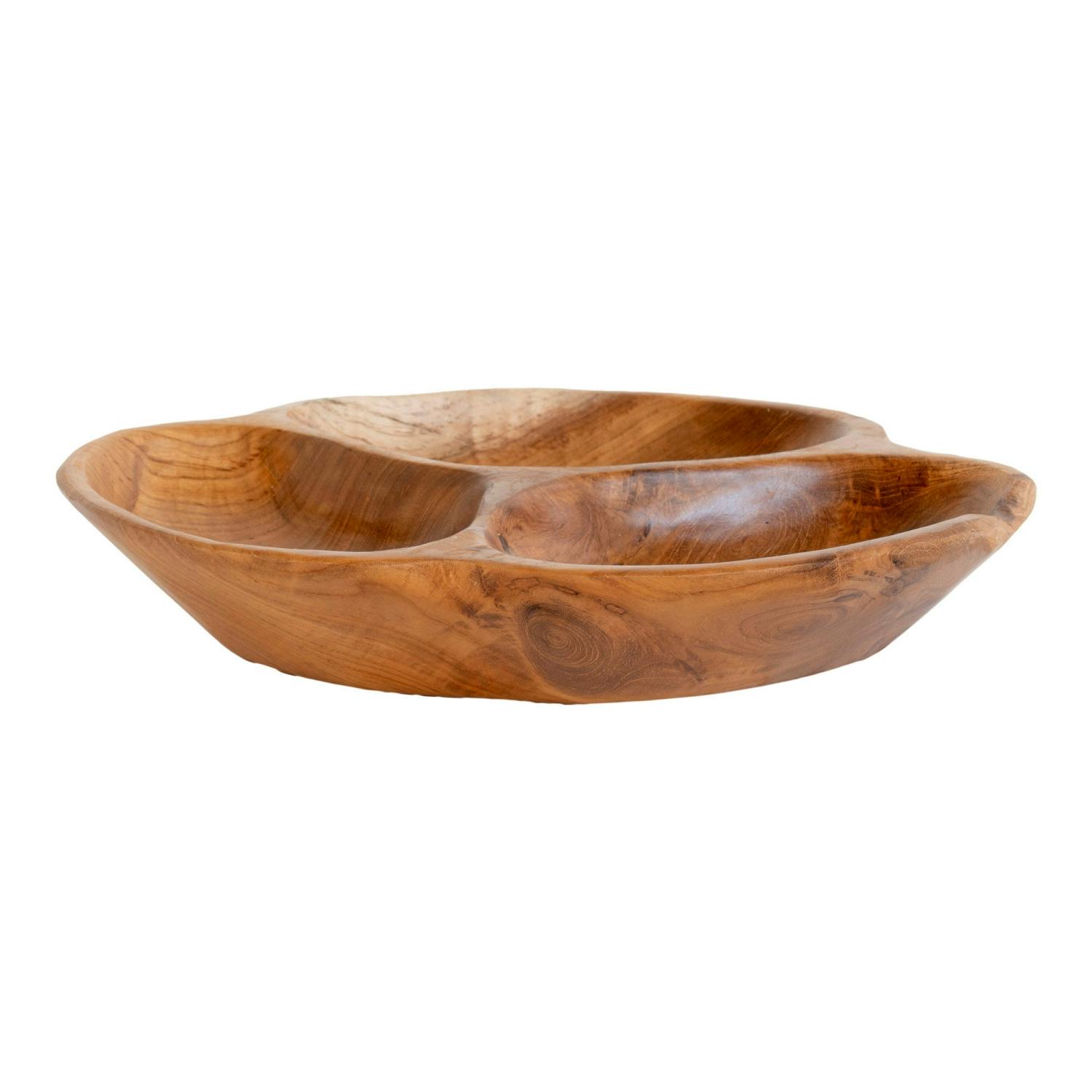 Plat apéro bois design organique 3 cases ARIZONA