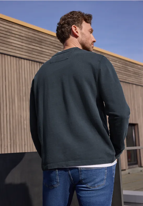 Sweatshirt mit Rundhals in softer Qualität