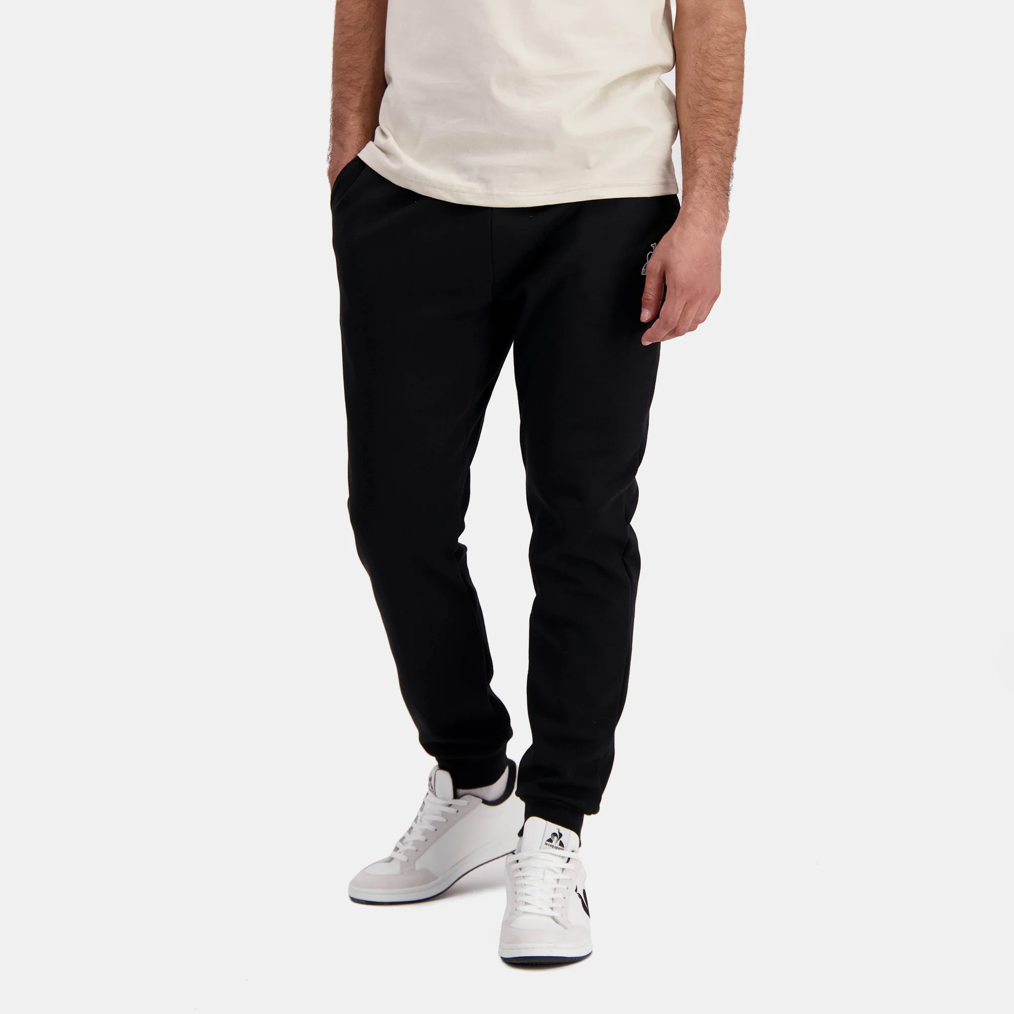 Pantalon Essentiel double face avec badge logo brodé