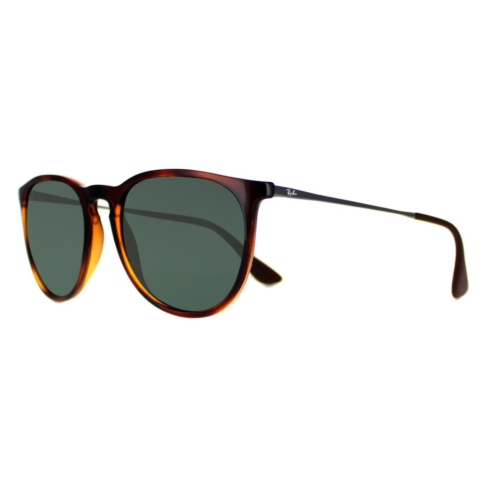 Ray-Ban Round Tortoise & Gunmetal Green Erika 4171 Sunglasses