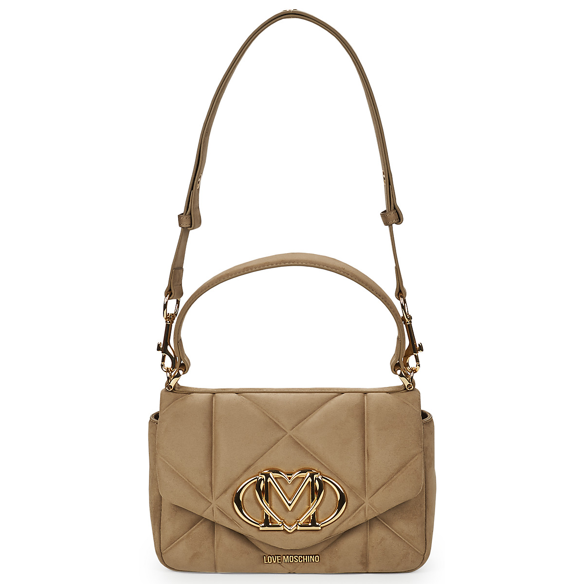 Love Moschino - EMBOSSED Q SUEDE - Beige