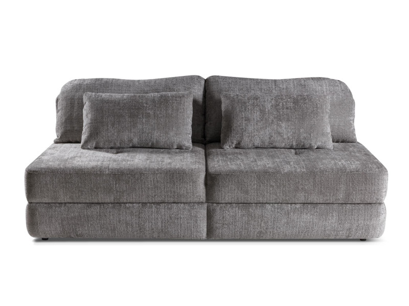 Wygodna rozkładana sofa RAMARO szara z dużą powierzchnią spania